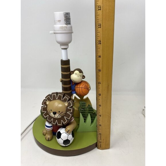 Lamb & Ivy Children’s Nursery Lamp Lion Monkey Soccer Basketball Baby Bedroom - Picture 10 of 10